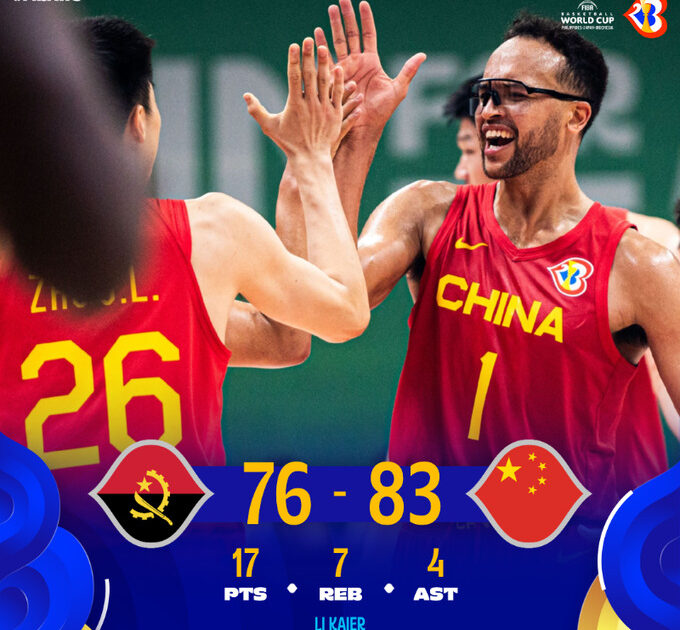 Mundial de Basquetebol: Angola perde para China - Claquemagazine